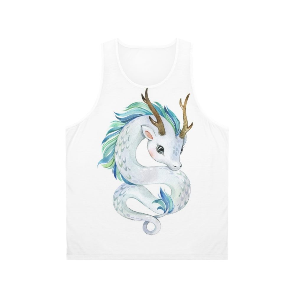 Unisex tank top featuring a mythical dragon design