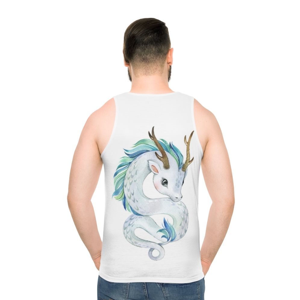 Unisex tank top featuring a mythical dragon design
