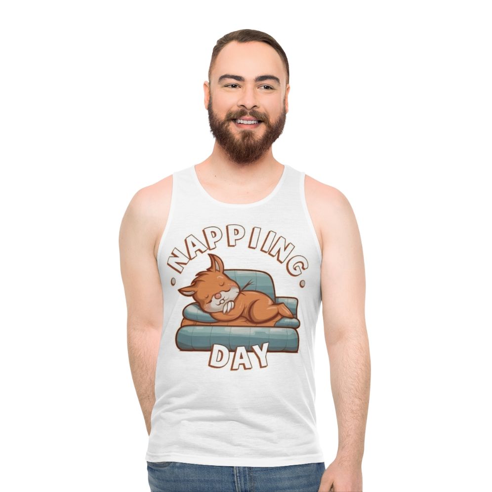 Unisex napping day tank top