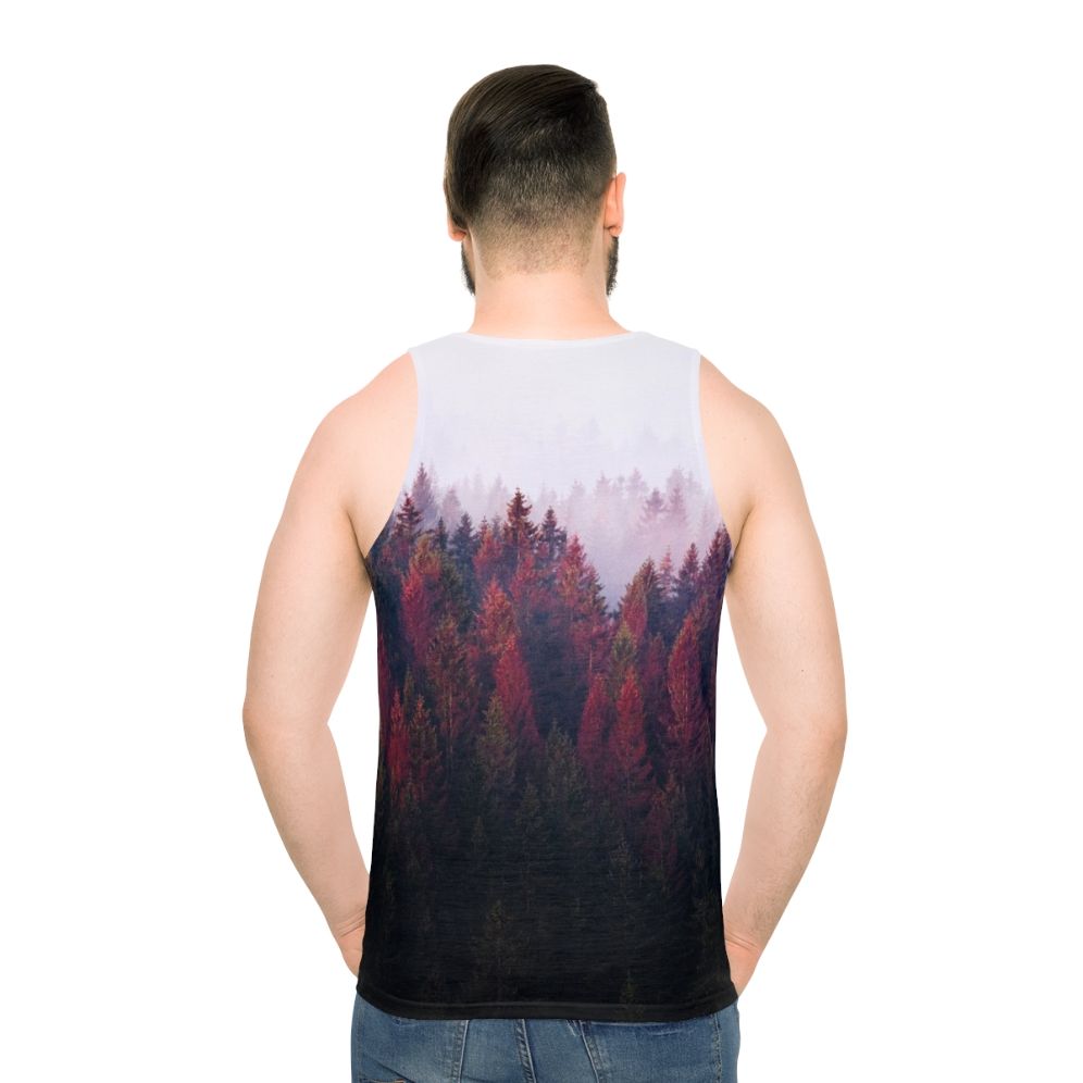 Unisex nature inspired mountain landscape tank top