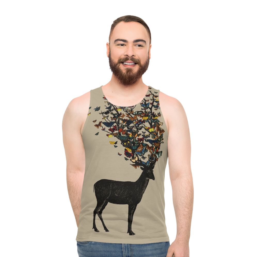 Unisex nature inspired wildlife design tank top