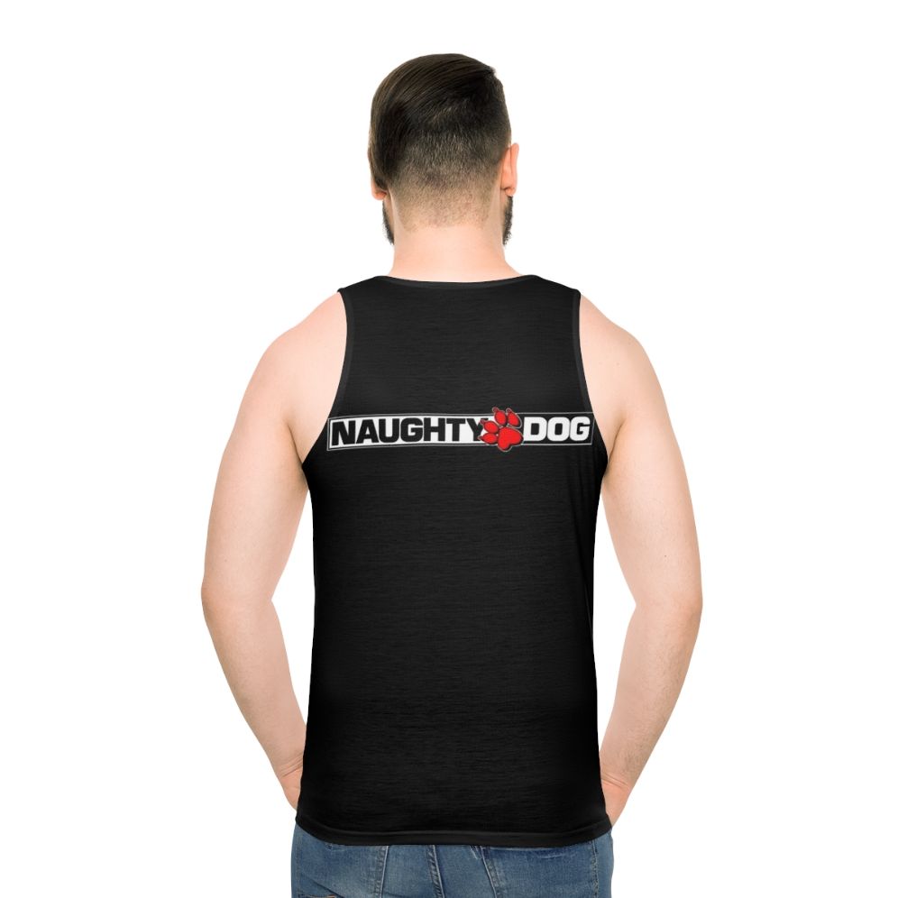 Unisex naughty dog graphic tank top