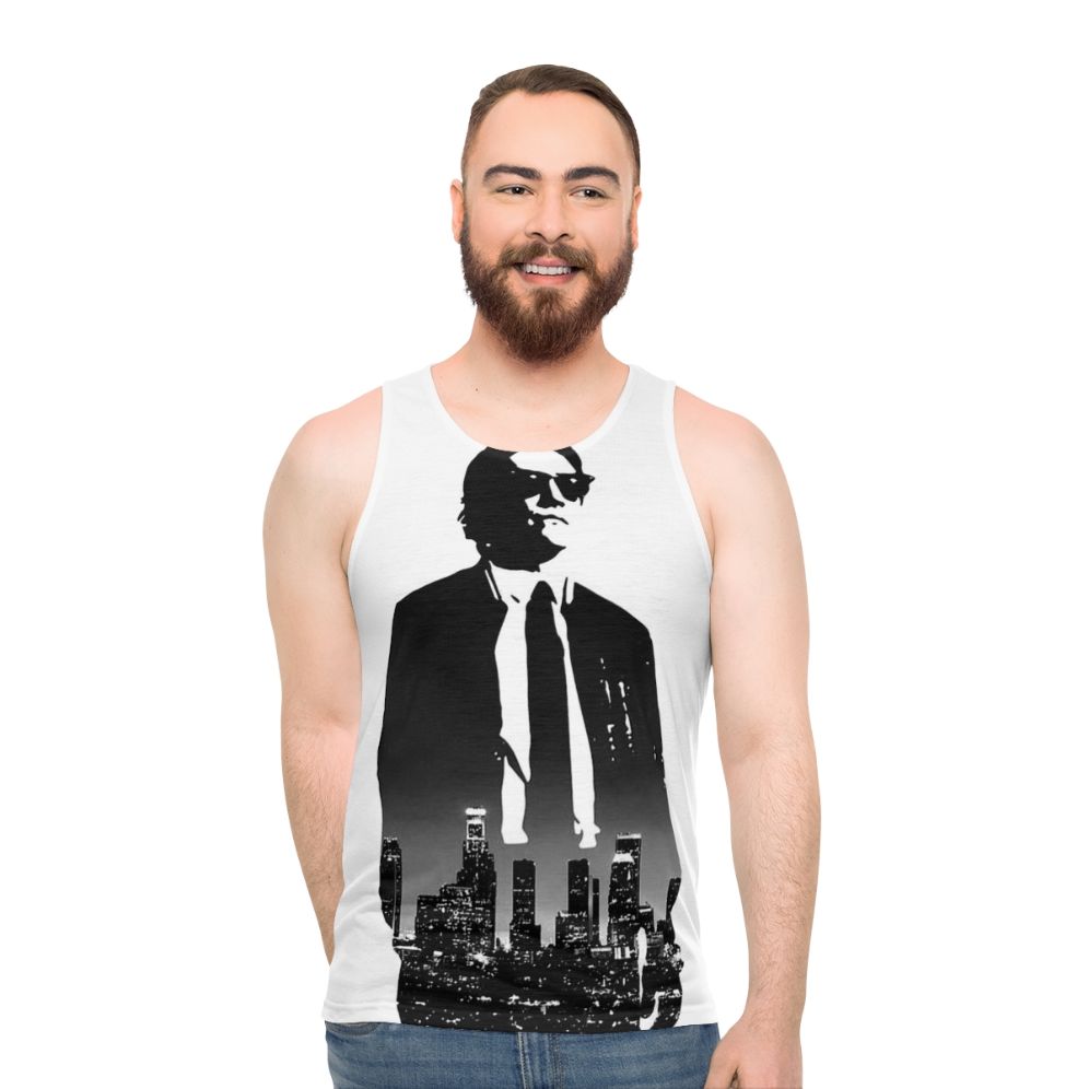 Unisex Nightcrawler Tank Top with Sociopath Protagonist Design