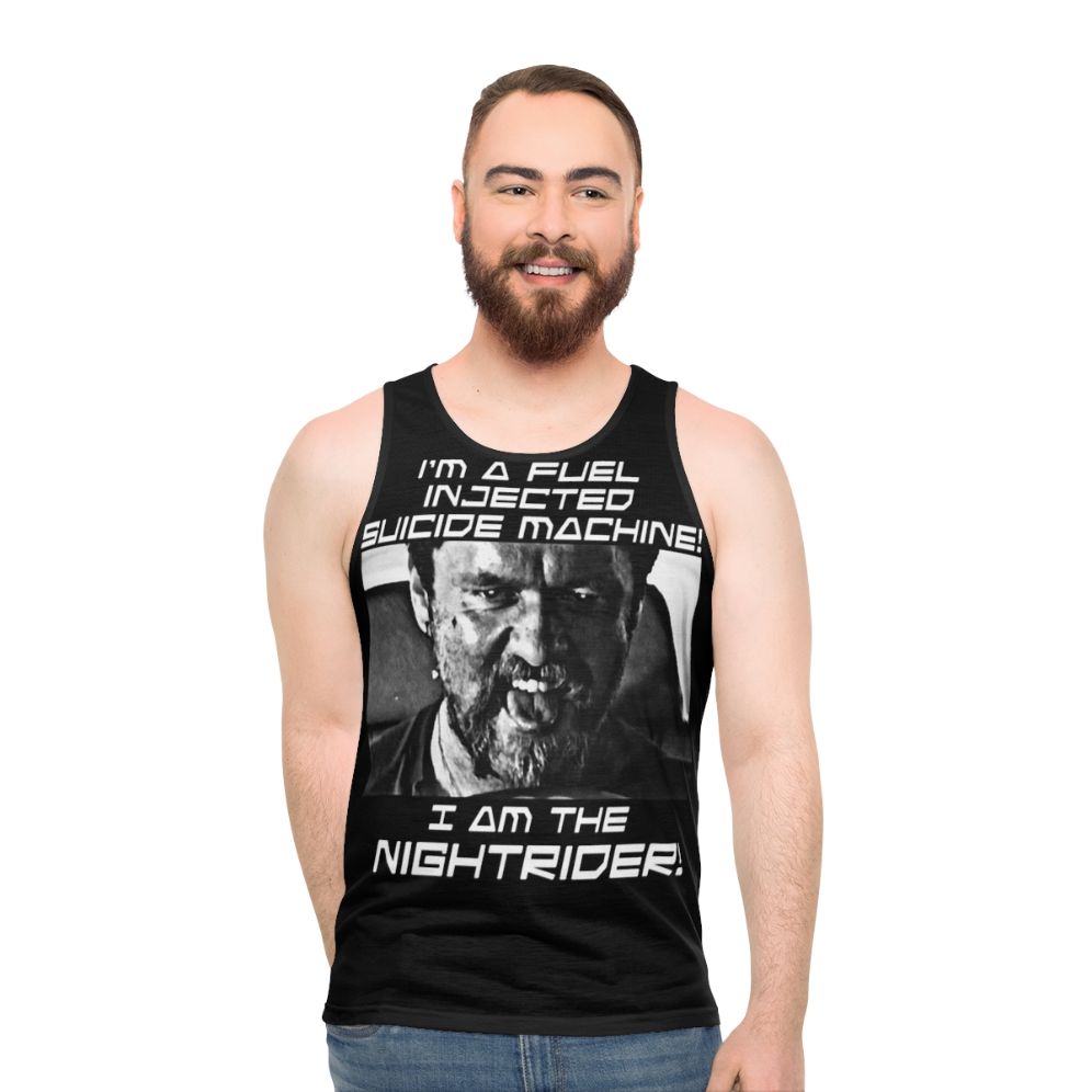 Unisex Nightrider tank top in post-apocalyptic fashion