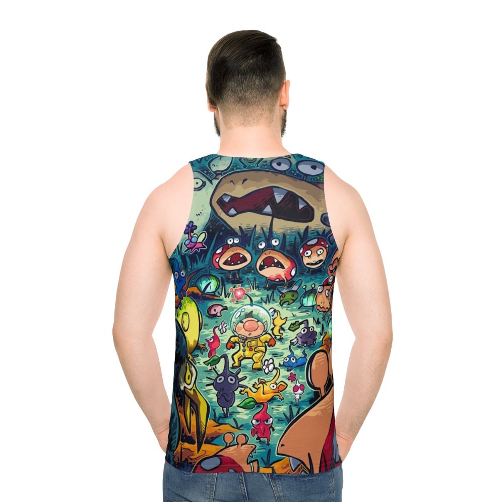 Unisex tank top featuring nocturnal creature design for gamers and anime fans