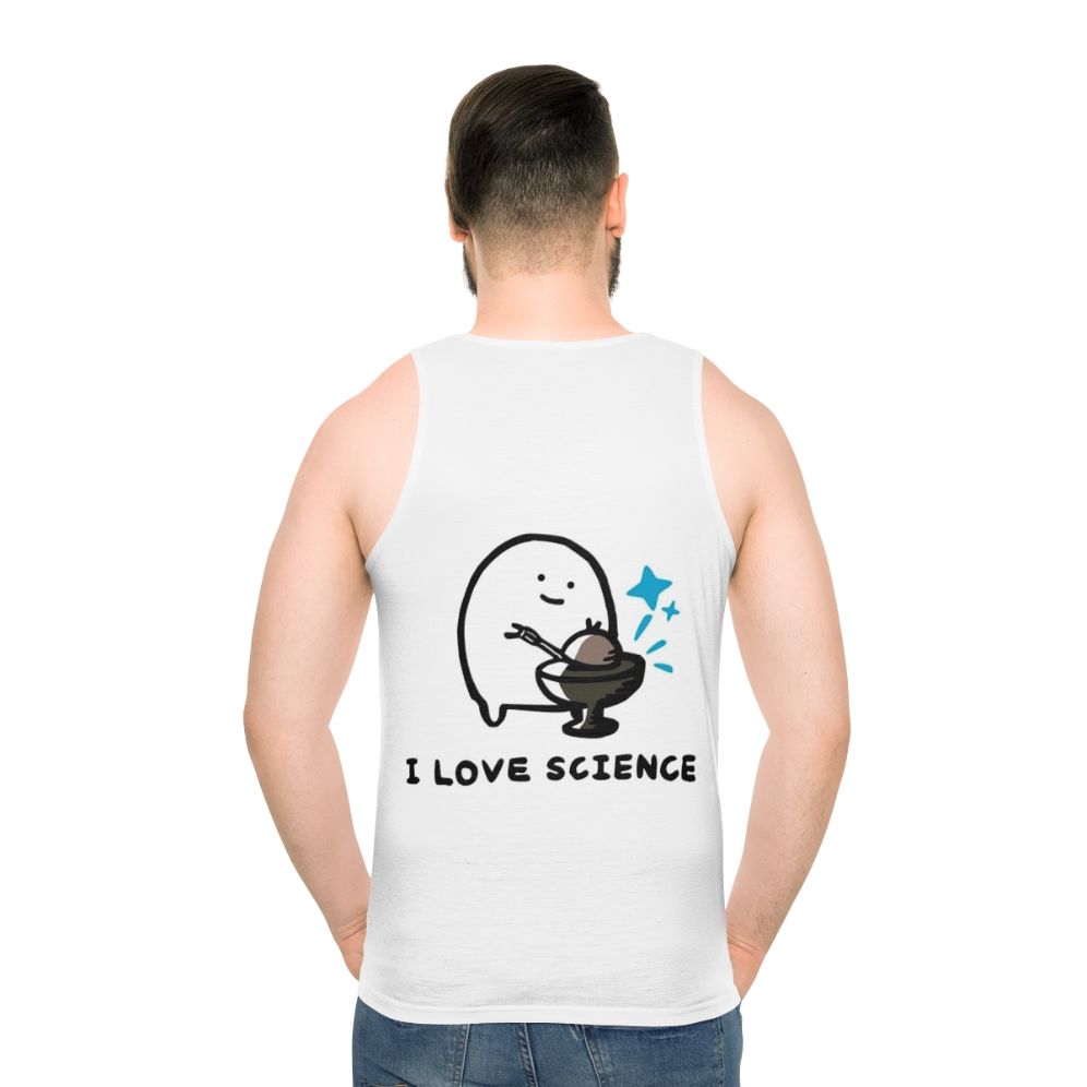 Unisex nuclear science tank top with Cherenkov effect design