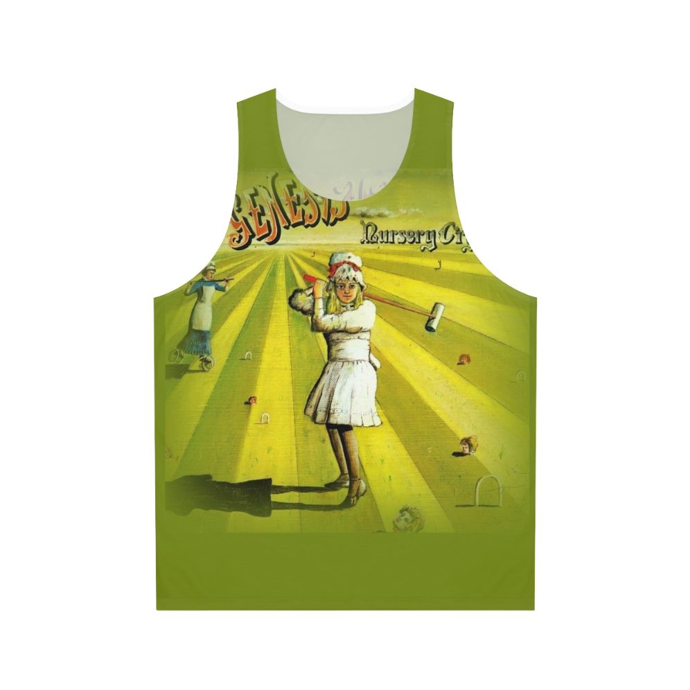 Unisex Nursery Crime Tank Top featuring progressive rock music art