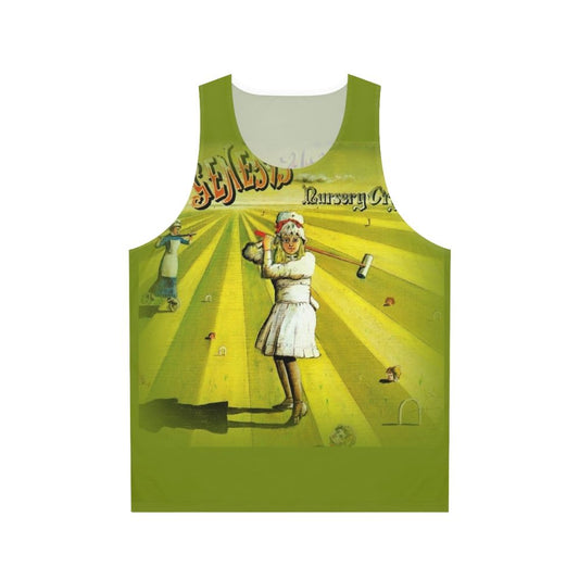Unisex Nursery Crime Tank Top featuring progressive rock music art