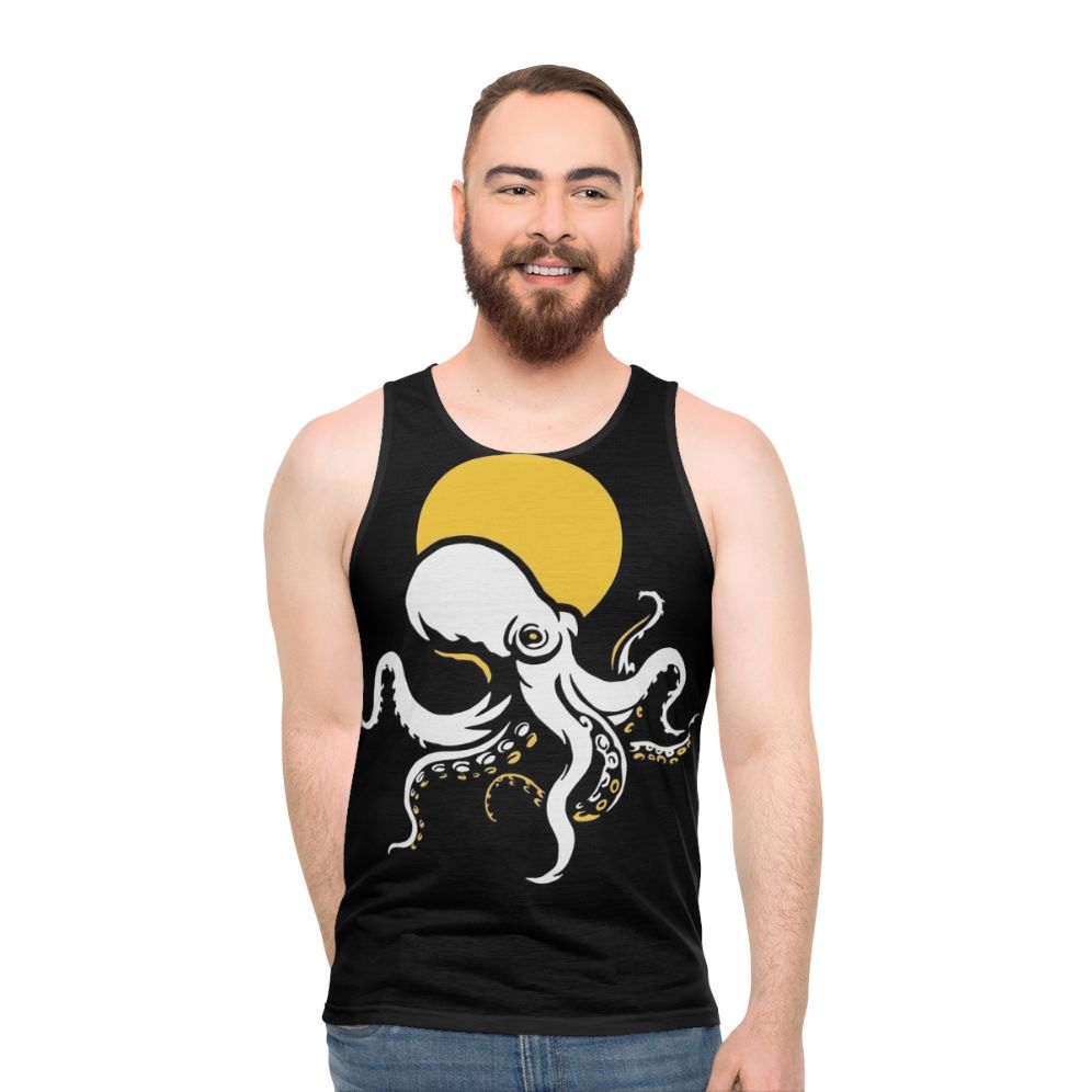 Unisex octopus tank top with graphic design
