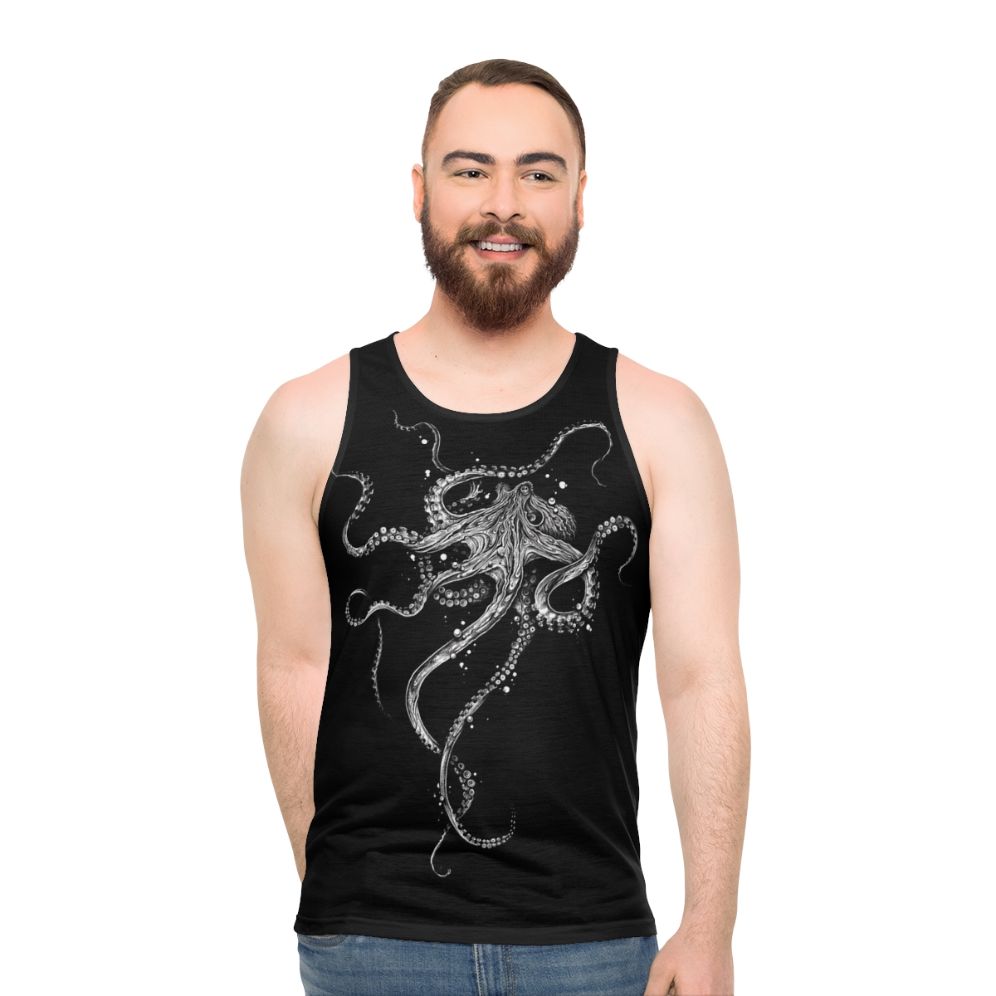 Unisex octopus tank top with tentacle design