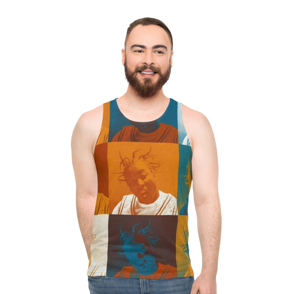 Unisex tank top featuring Ol Dirty Bastard in a Warhol-inspired repeat pattern