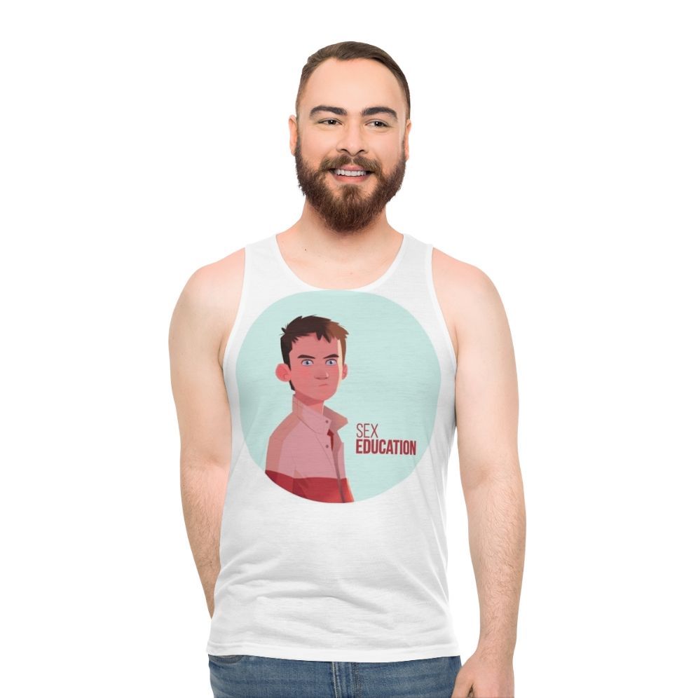Unisex tank top with "Otis from Sex Education" design