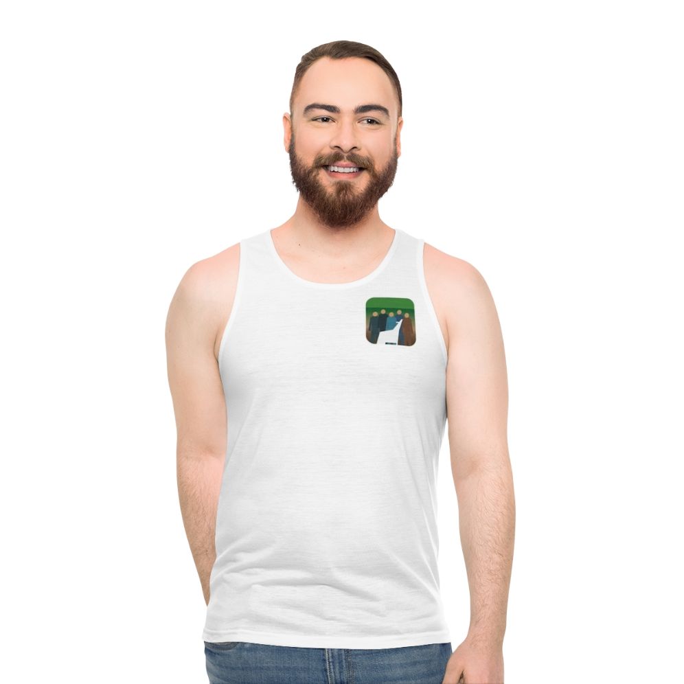 Unisex tank top with 'Pet Sounds' inspired design