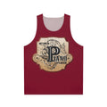 Unisex tank top with humorous 'Don't Shoot Me, I'm Only the Piano Player' piano player design