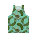 Unisex pickleback pattern aqua tank top