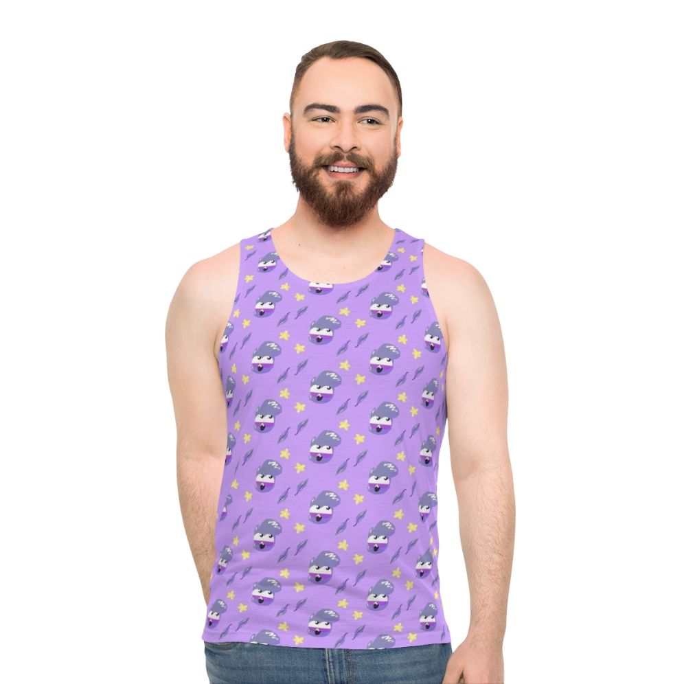 Unisex tank top with a cute pigeon mascot design