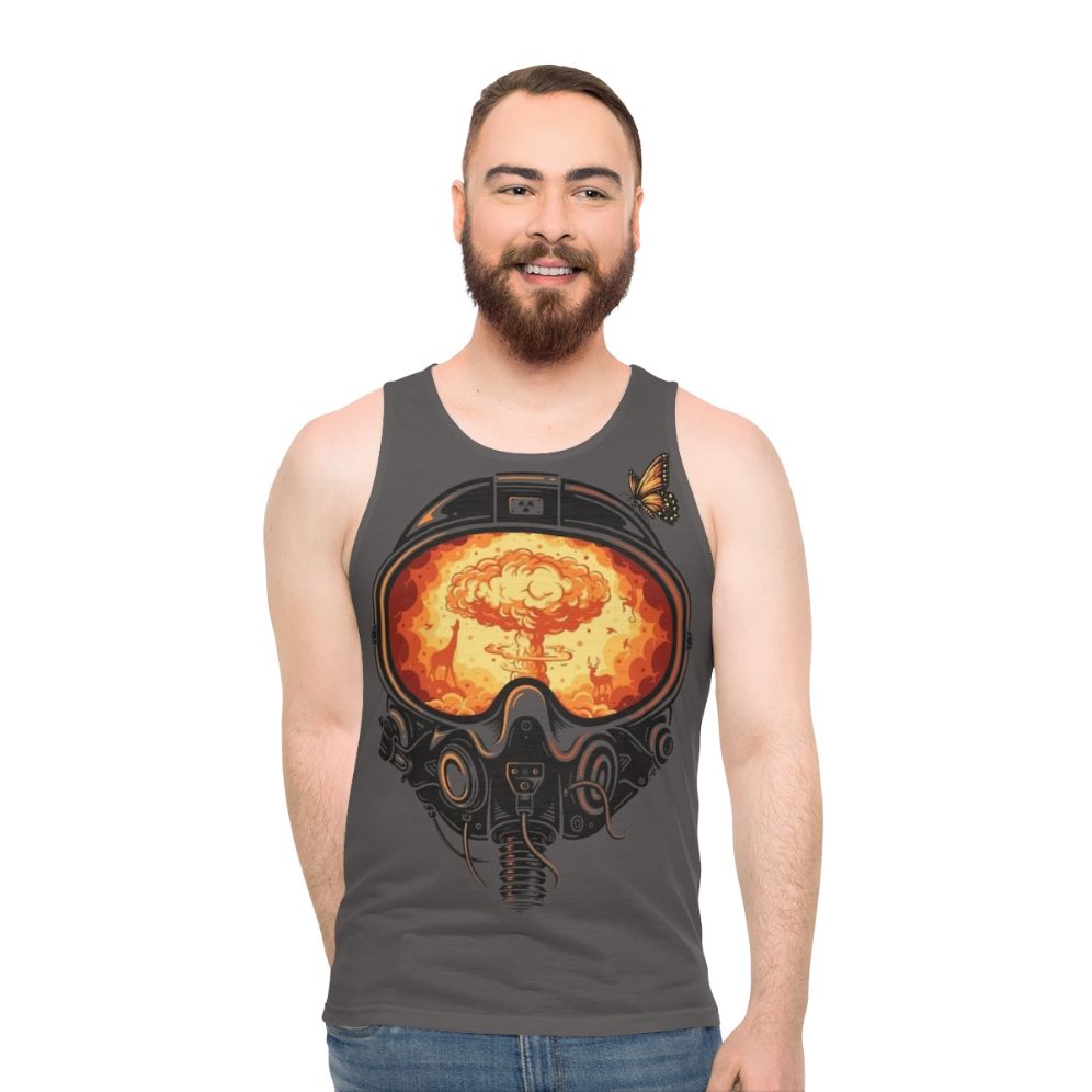 Unisex pilot butterfly graphic tank top
