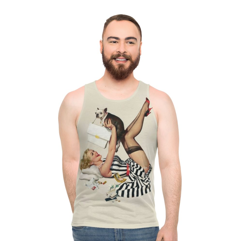 Unisex pin-up style tank top