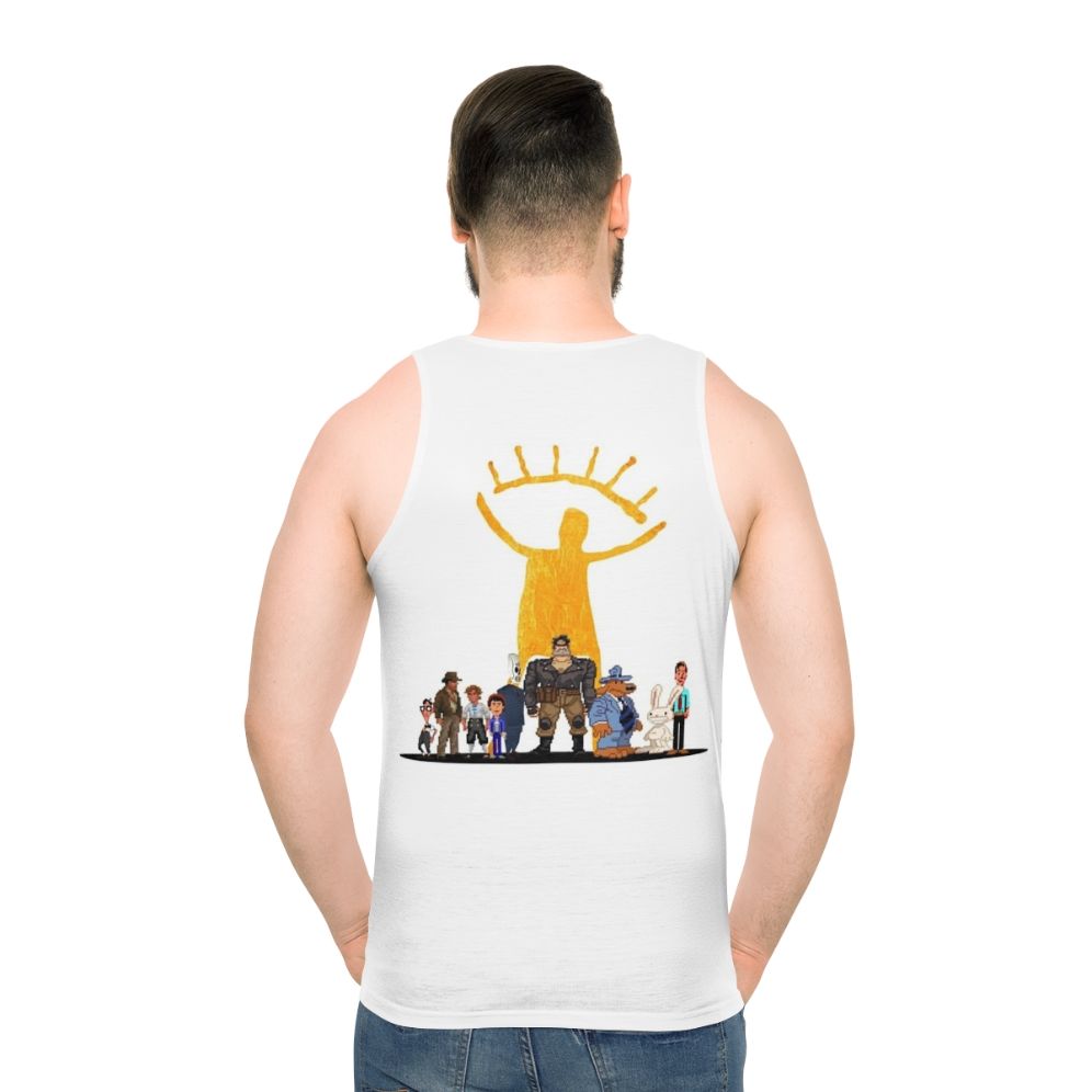 Unisex tank top featuring classic point and click adventure games