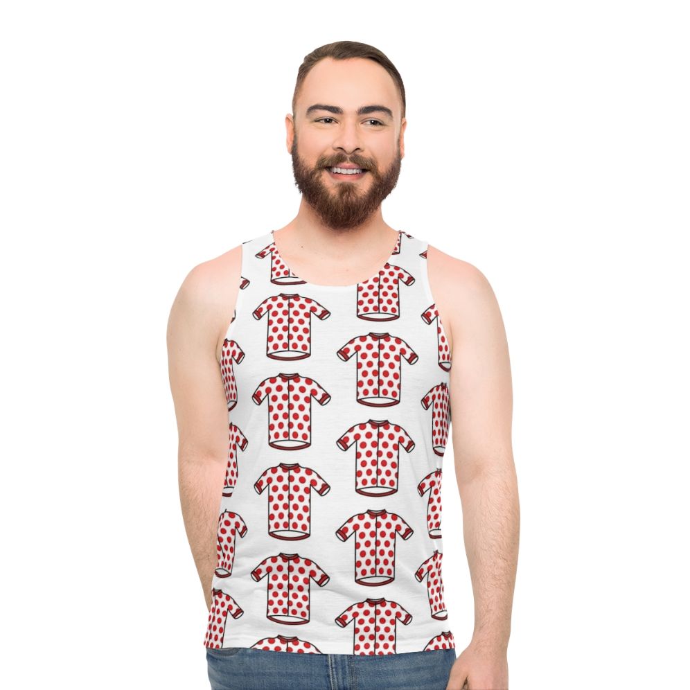 Unisex polka dot cycling jersey