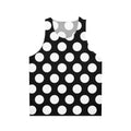 Unisex polka dot tank top in black and white