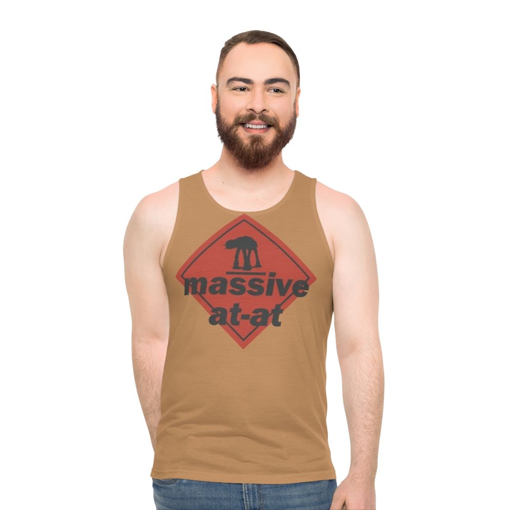 Unisex pop art vinyl record mashup tank top