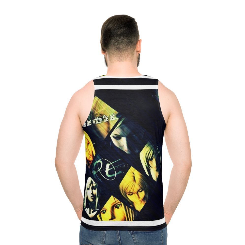 Unisex pop culture tank top featuring video game graphics