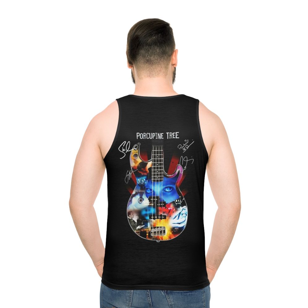 Unisex tank top with porcupine and guitar graphic