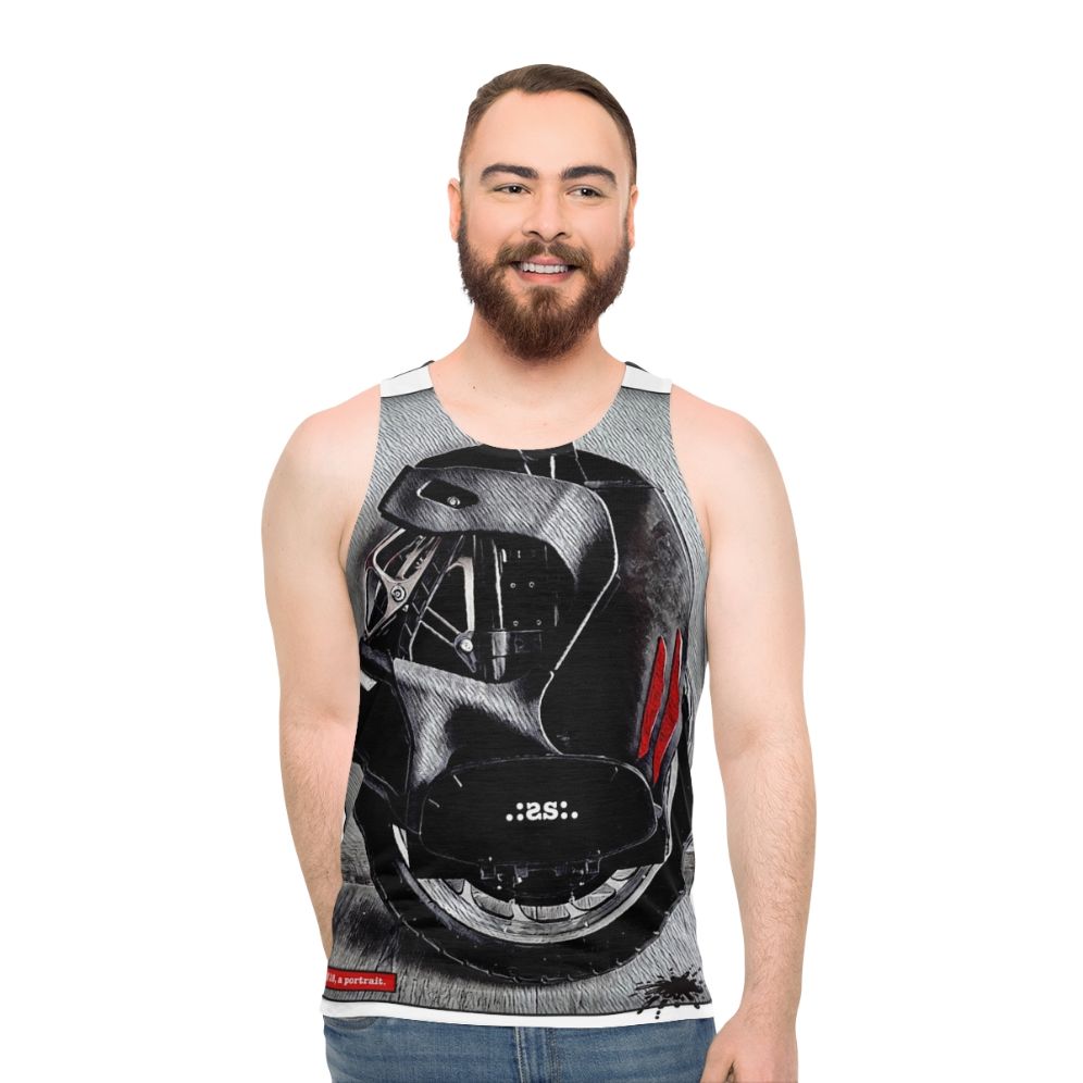 Unisex portrait design tank top