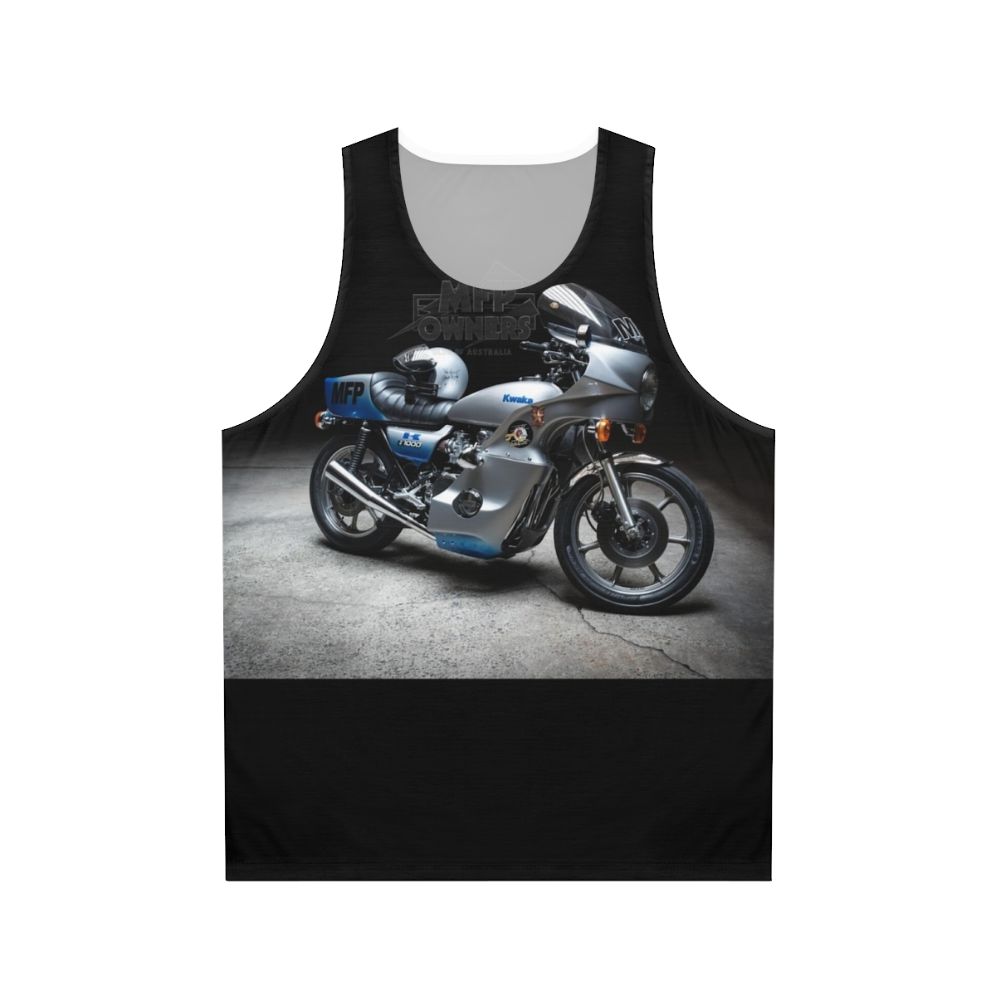 Unisex post-apocalyptic tank top featuring Mfpoc Goose Kwaka design