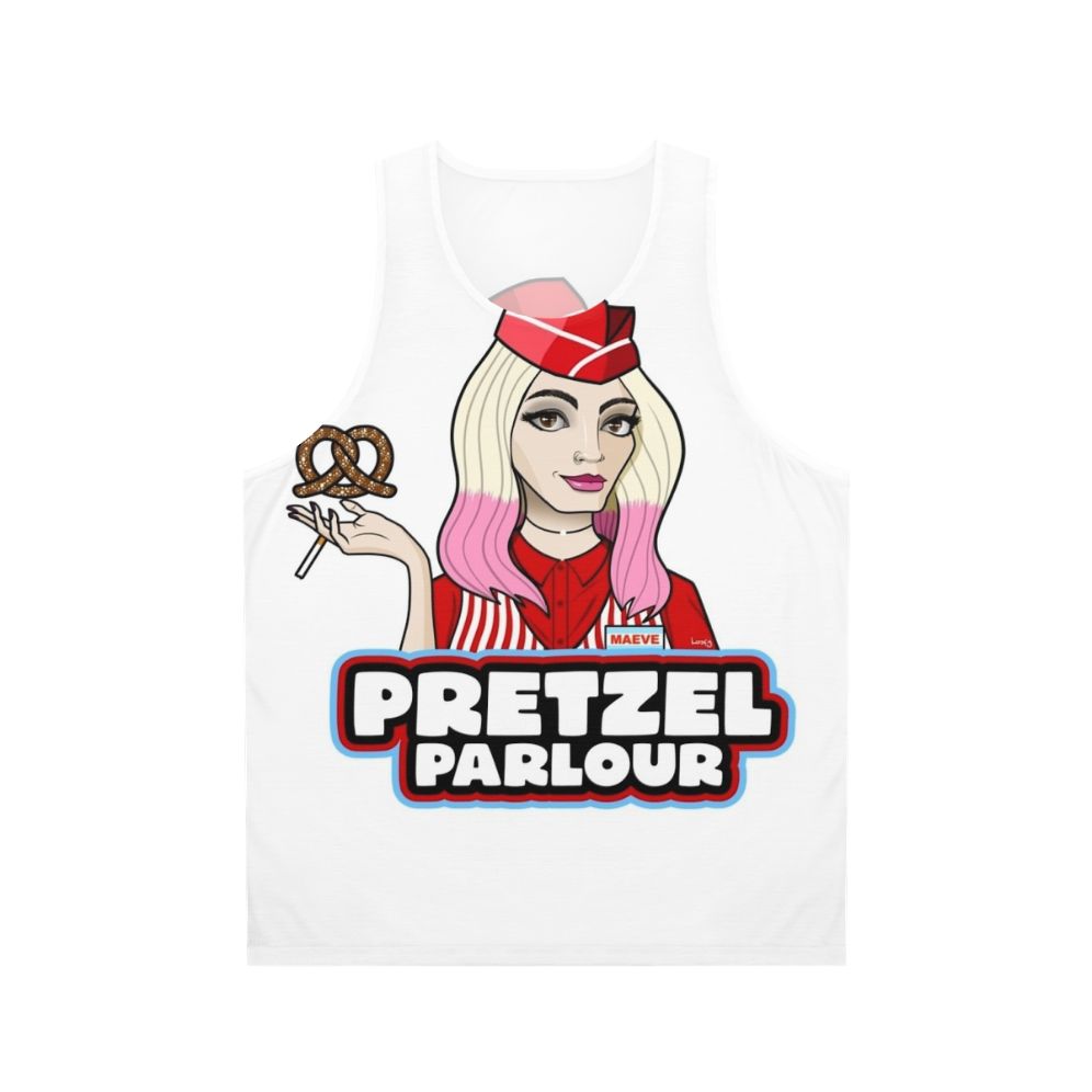 Unisex Pretzel Parlour Tank Top featuring Sex Education's Maeve Wiley