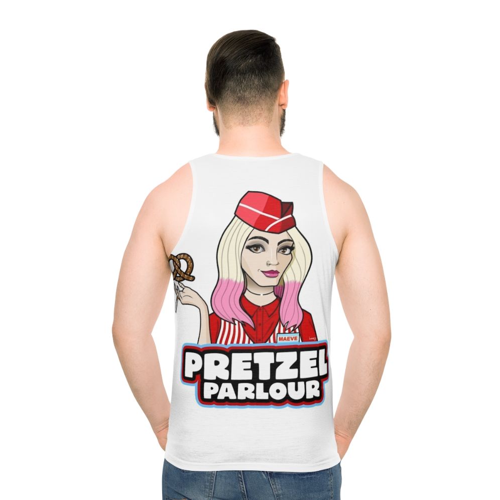 Unisex Pretzel Parlour Tank Top featuring Sex Education's Maeve Wiley