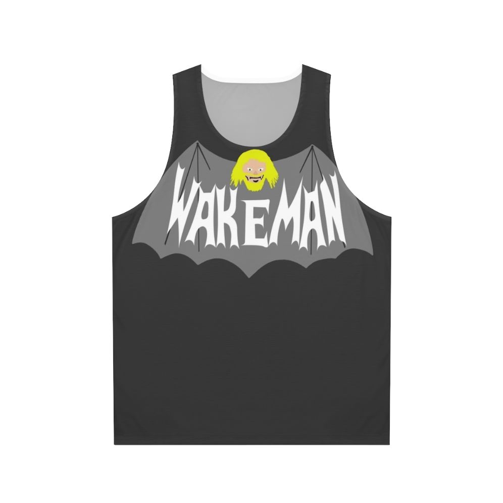 Unisex progressive rock tank top featuring Rick Wakeman of the band Yes