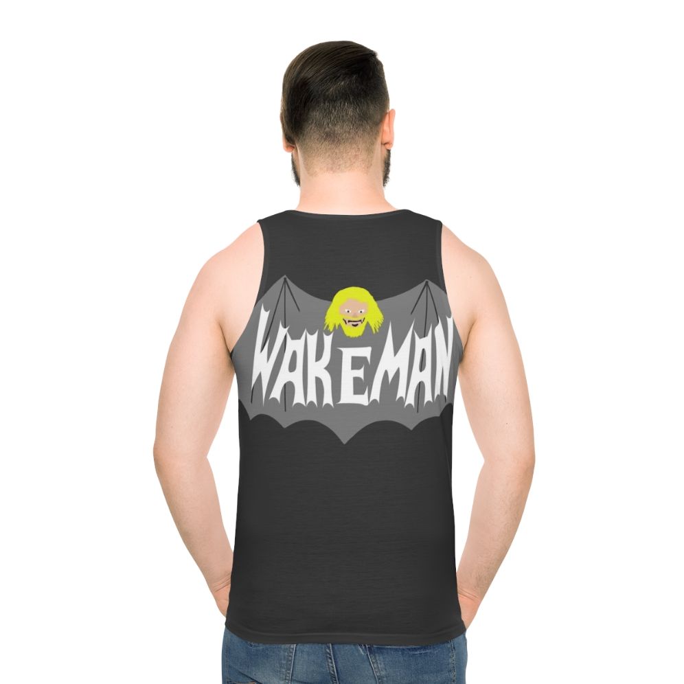 Unisex progressive rock tank top featuring Rick Wakeman of the band Yes