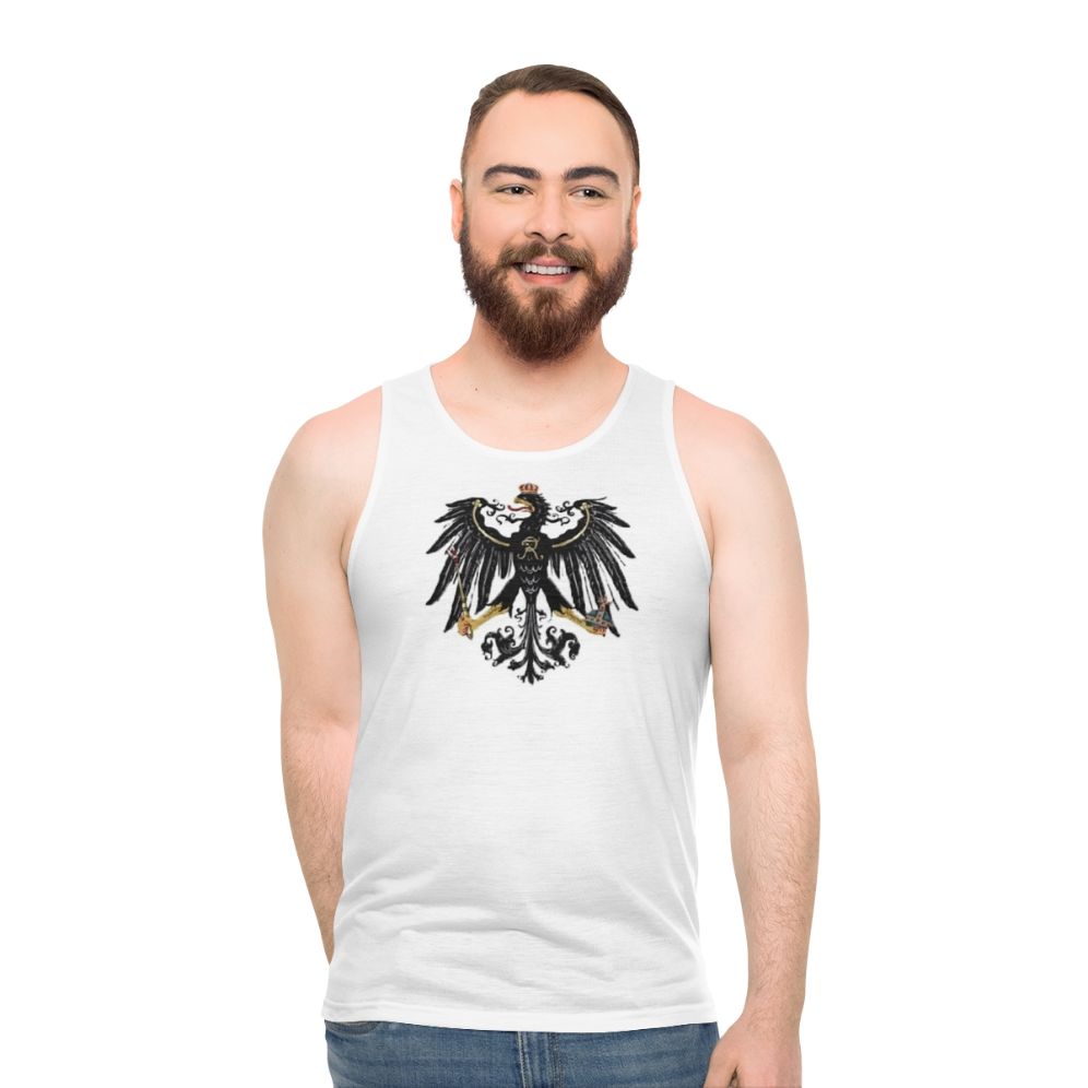 Unisex Prussia Tank Top with Prussian Flag and History Design