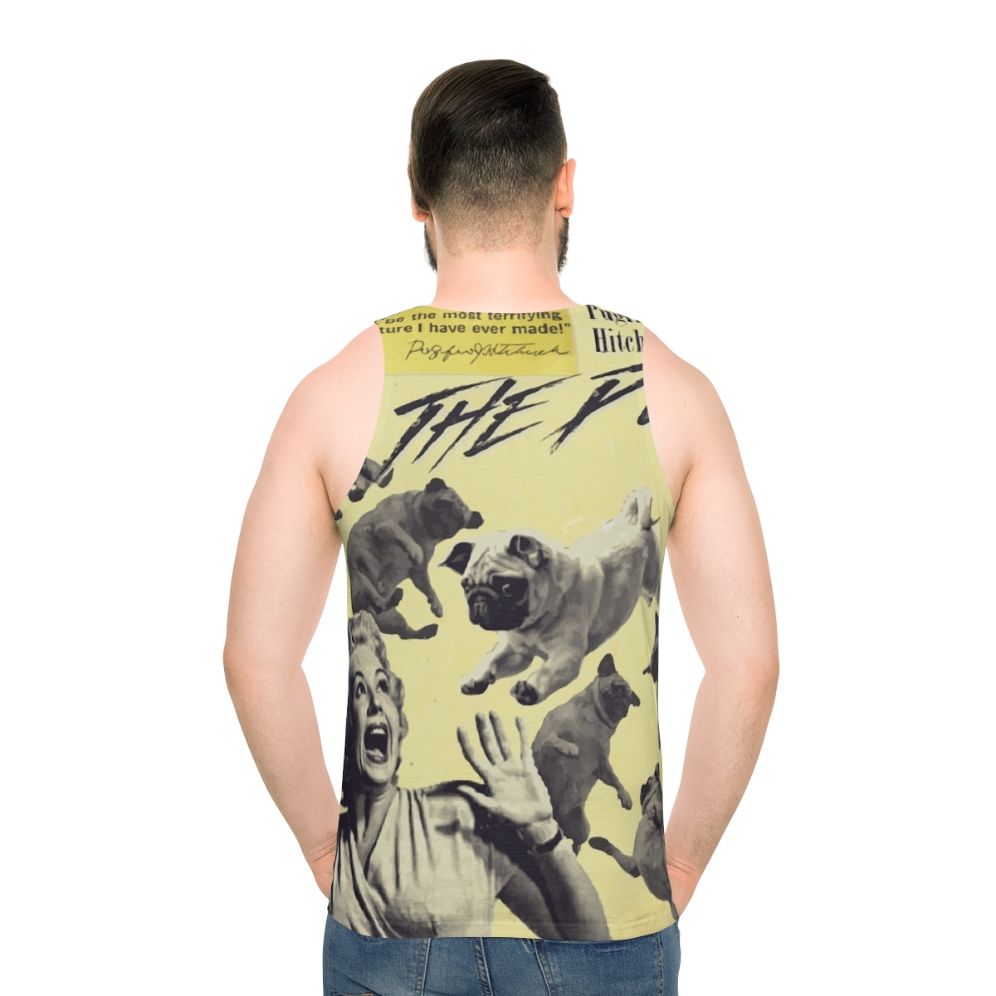 Unisex pug dog horror design tank top