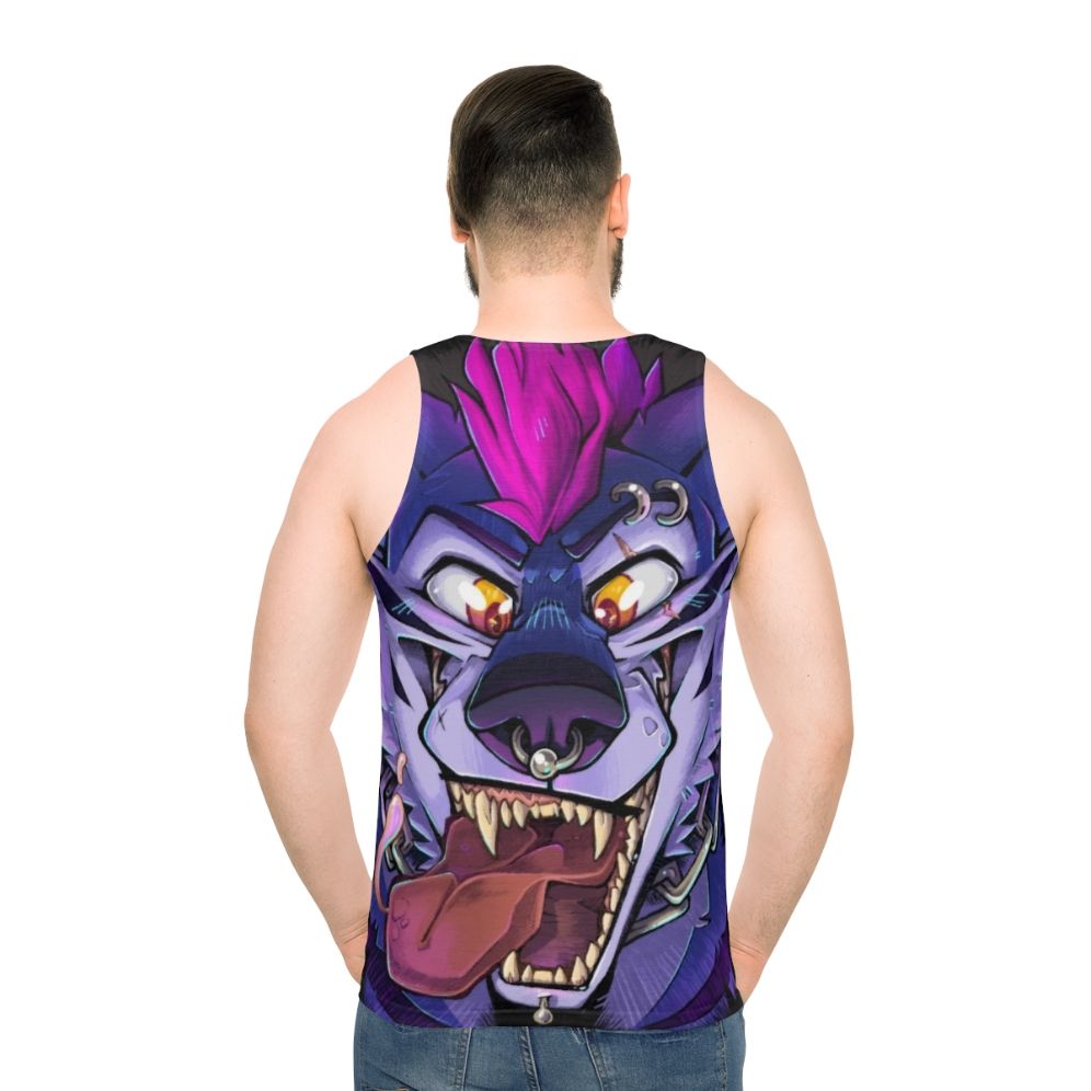 Unisex Punk Furry Wolf Teeth Maw Tank Top