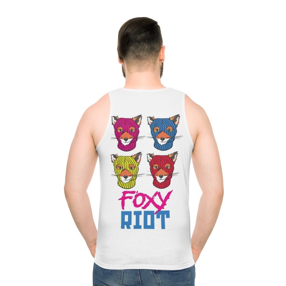 Unisex punk rock fox graphic tank top