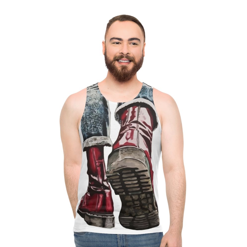 Unisex punk rock and reggae inspired tank top