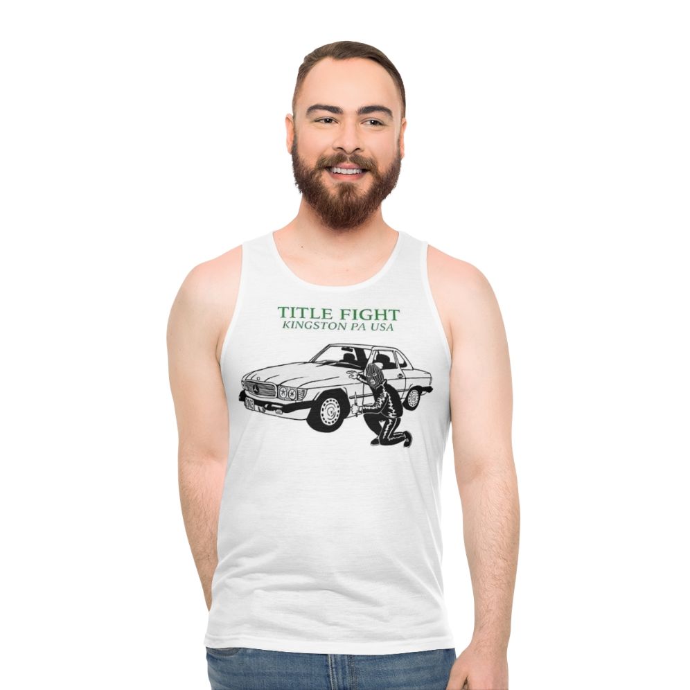 Unisex Punk Rock Tank Top with Rob The Car Band Logo