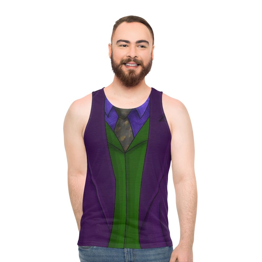 Unisex Purple Joker Cosplay Tank Top