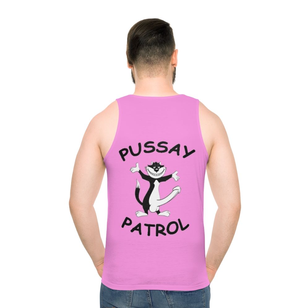 Unisex Pussay Patrol comedy TV show tank top