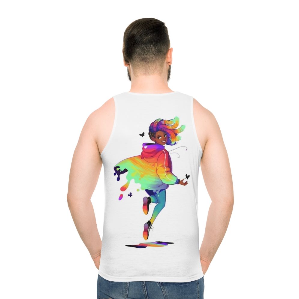 Unisex raincoat tank top with graphic design