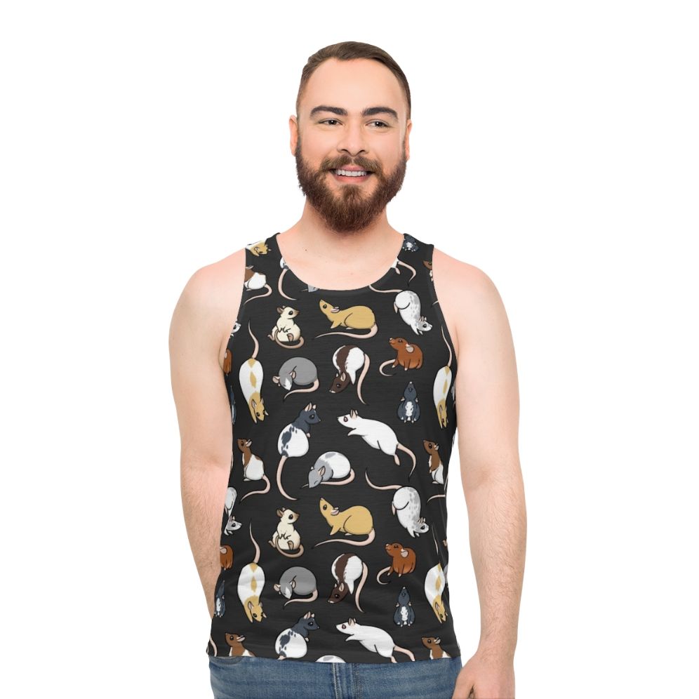 Unisex rat design tank top