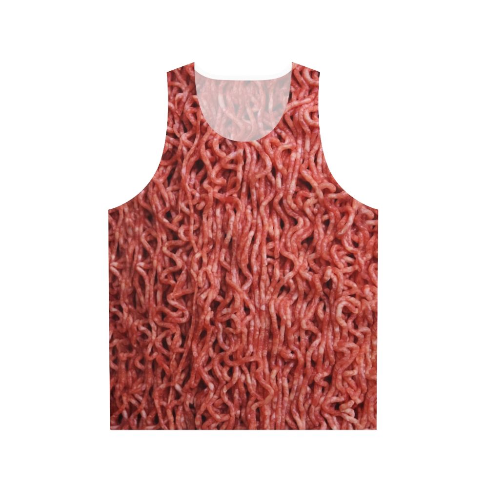 Unisex raw ground beef tank top
