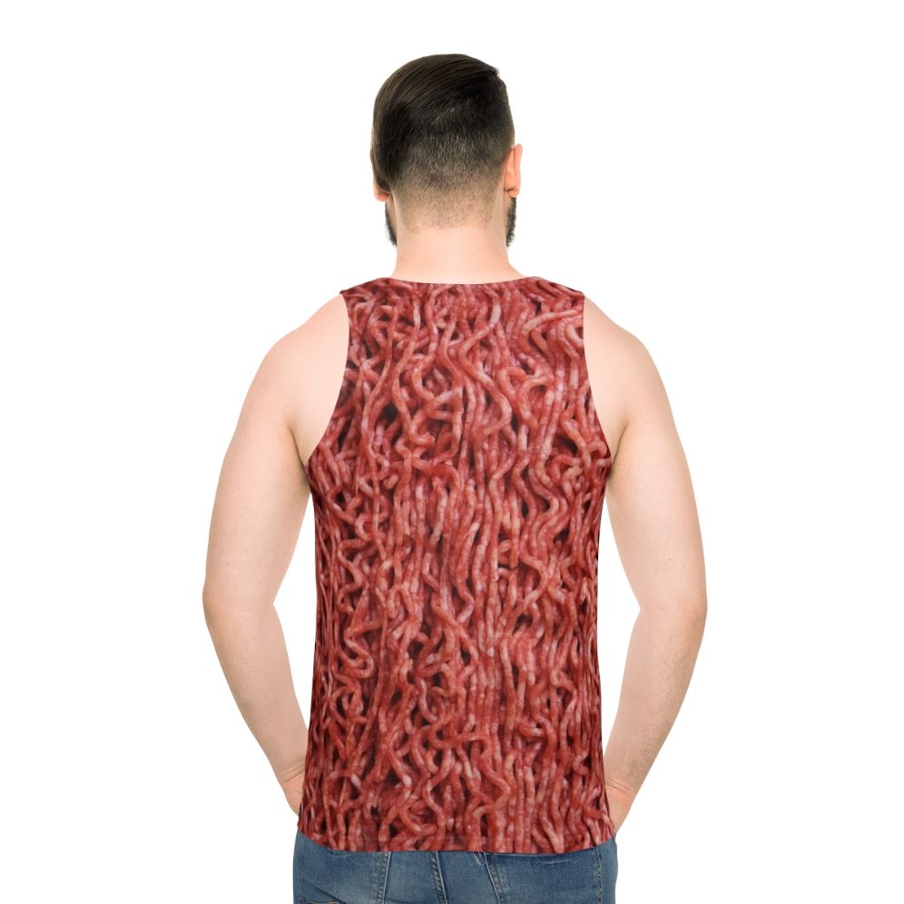 Unisex raw ground beef tank top