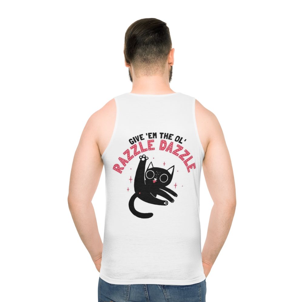 Unisex razzle dazzle cat lover tank top
