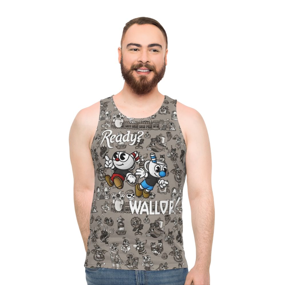 Unisex "Ready Wallop" Cuphead Inspired Tank Top