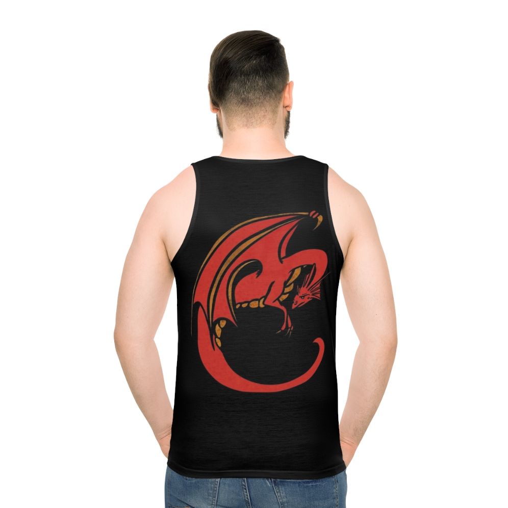 Unisex red dragon tank top
