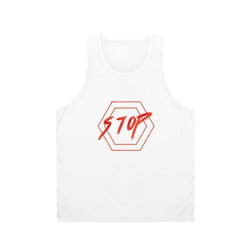 Unisex Red Stop Sign Tank Top